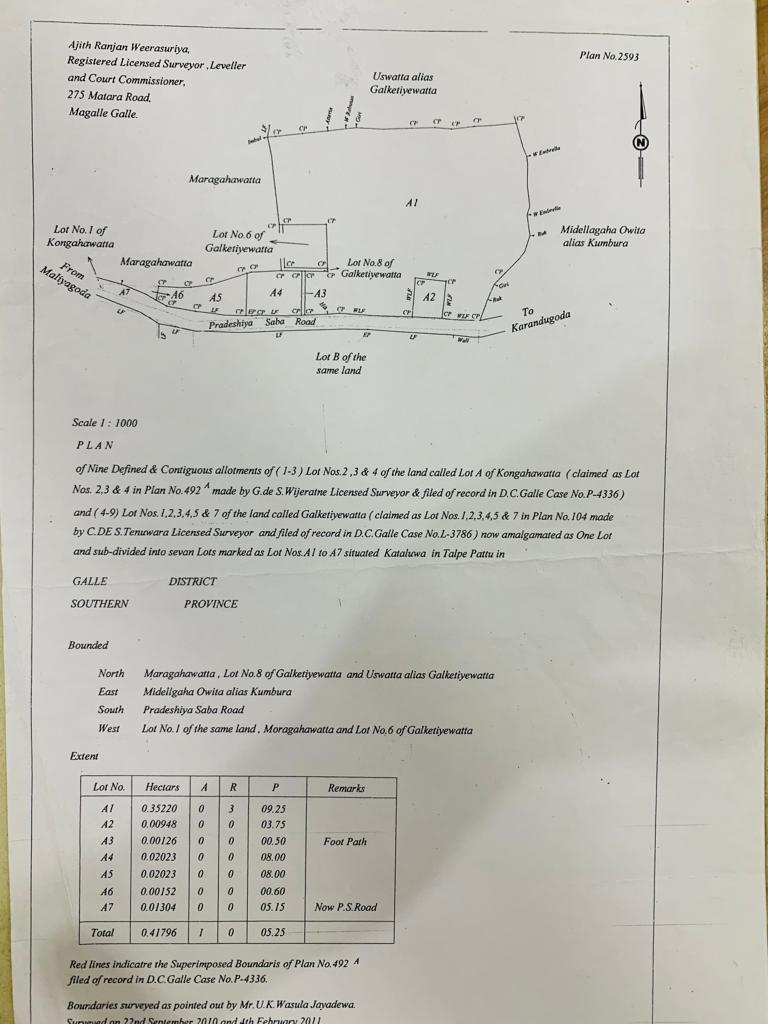 Land For sale In Ahangama