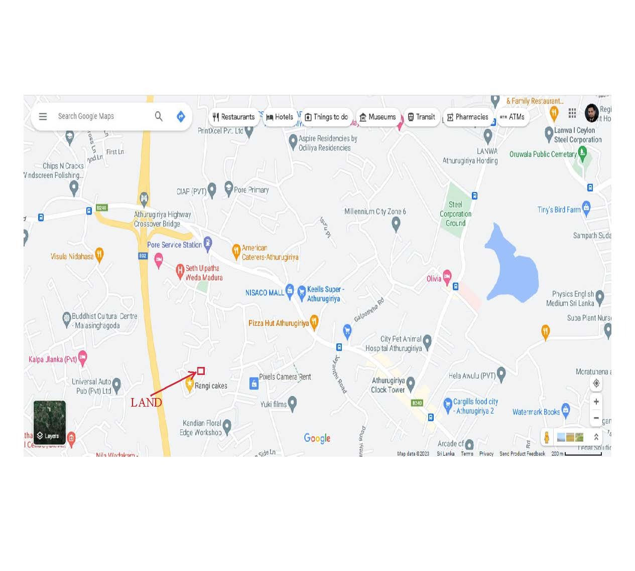 Land For Sale In Athurugiriya