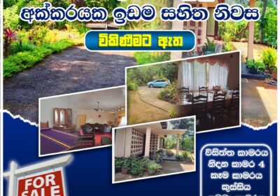 ඉඩම සහිත නිවස විකීනීමට