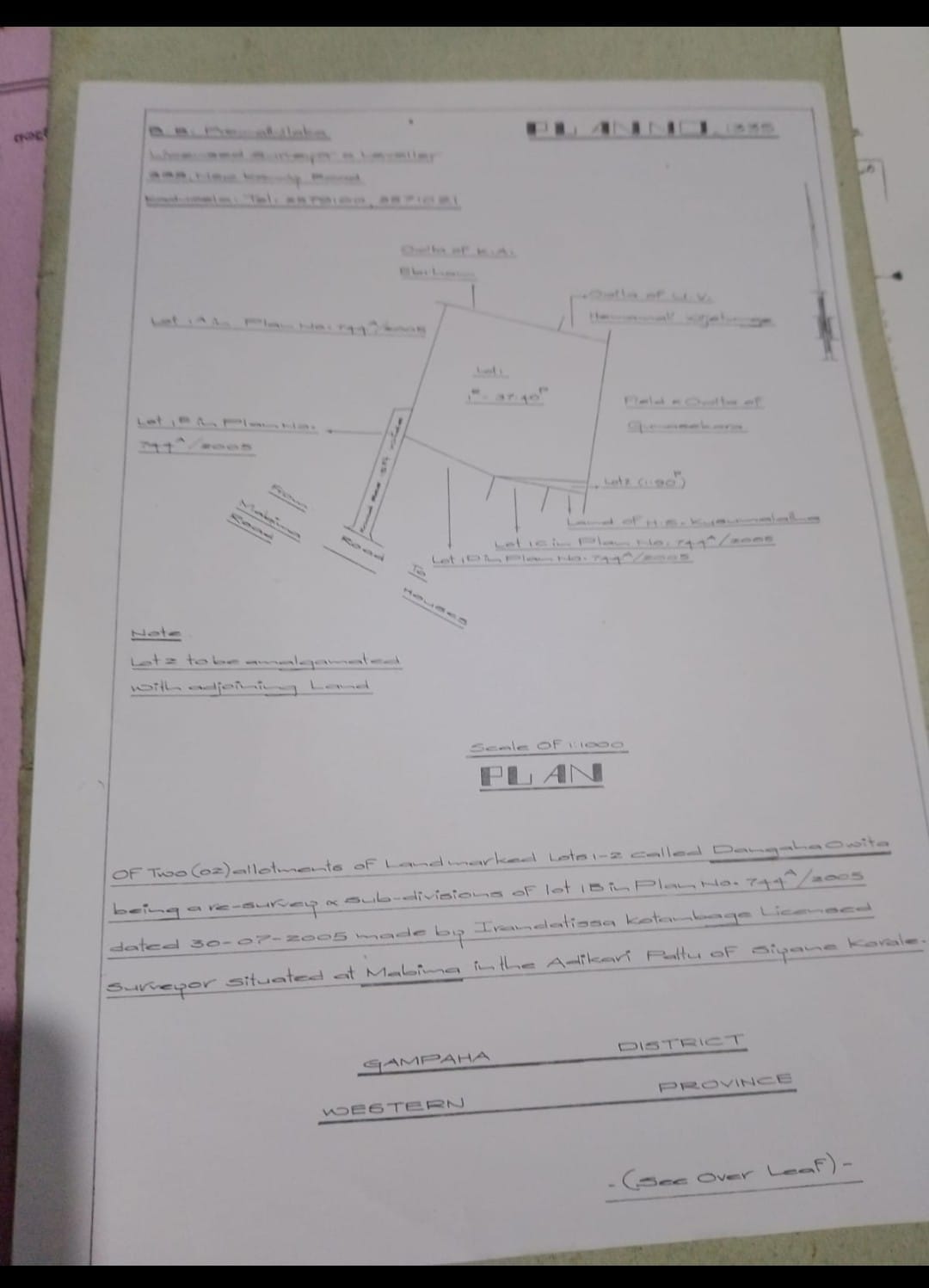 Land For Sale In Biyagama