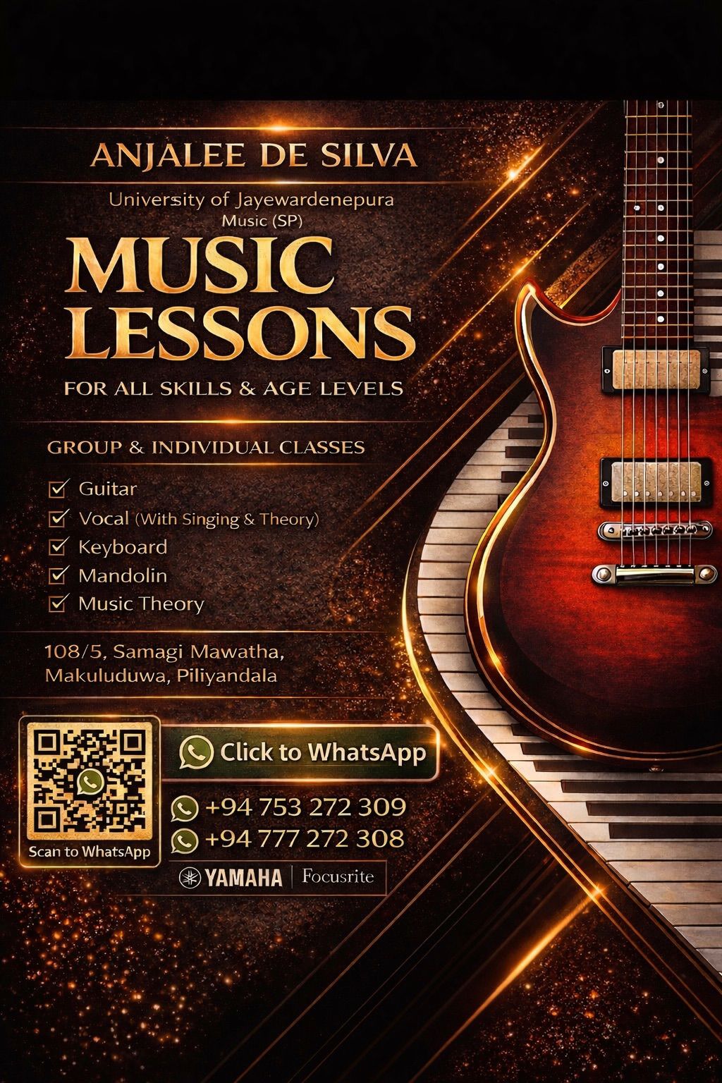 🎶✨ Professional Music Lessons in Piliyandala ✨🎶