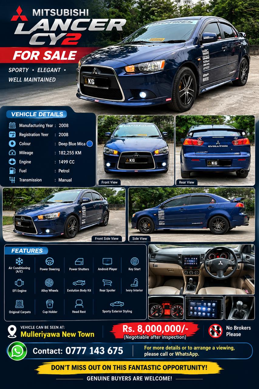 🚗 MITSUBISHI LANCER CY2 — FOR SALE