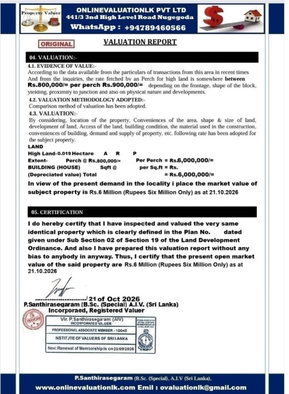Land For Sale In Odeliya Housing Scheme Ja-Ela